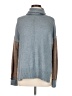 Tribal Color Block Blue Turtleneck Sweater Size M - photo 1