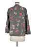 Collective Concepts 100% Polyester Floral Gray 3/4 Sleeve Blouse Size M - photo 2
