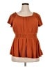 Torrid Orange Short Sleeve Blouse Size 2X Plus (2) - photo 1
