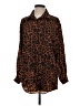 Skatie 100% Polyester Animal Print Brown Long Sleeve Blouse Size XS - photo 1