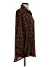Skatie 100% Polyester Animal Print Brown Long Sleeve Blouse Size XS - photo 4