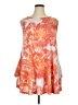42 Pops Tie-dye Orange Sleeveless Top Size 1X - photo 1