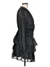 Mi ami 100% Polyester Polka Dots Black Cocktail Dress Size L - photo 4