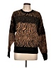 DKNY Animal Print Brown Pullover Sweater Size L - photo 1