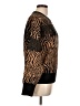 DKNY Animal Print Brown Pullover Sweater Size L - photo 4