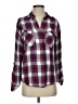 Sam Edelman 100% Rayon Plaid Burgundy Red 3/4 Sleeve Blouse Size S - photo 1
