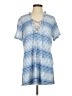 J Valdi Blue Short Sleeve Blouse Size S - photo 1