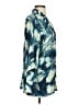 Open Edit Tie-dye Teal 3/4 Sleeve Blouse Size S - photo 4
