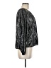 Laundry by Shelli Segal 100% Polyester Metallic Silver Long Sleeve Blouse Size M - photo 4