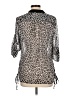Vanity 100% Polyester Animal Print Silver 3/4 Sleeve Blouse Size L - photo 2