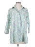 Max Mara Paisley Green 3/4 Sleeve Button-Down Shirt Size 4 - photo 1