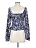 Open Edit 100% Polyester Gray Long Sleeve Blouse Size S - photo 2