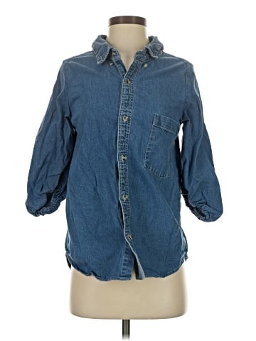 KM Collections by Milla Bell Denim Jacket (view 1)