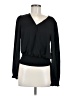 Halogen 100% Polyester Solid Black Long Sleeve Blouse Size M - photo 1