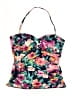 Merona 100% Polyester Floral Teal Blue Swimsuit Top Size S - photo 1