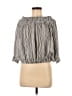 Evereve Gray Black 3/4 Sleeve Blouse Size M - photo 1