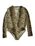 BLVD Animal Print Gold Bodysuit Size M - photo 1