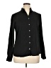 Lands' End 100% Polyester Black Long Sleeve Blouse Size 14 - photo 1