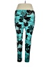 Rise by Lularoe Print Teal Active Pants Size XL - photo 2