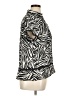 NY Collection 100% Polyester Animal Print Black Short Sleeve Blouse Size XL - photo 4