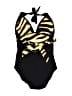 MICHAEL Michael Kors Stripes Black One Piece Swimsuit Size 6 - photo 2