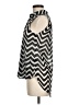 H&M 100% Polyester Chevron-herringbone Black Sleeveless Blouse Size 6 - photo 5