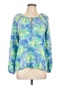 Cappagallo Blue Long Sleeve Blouse Size L - photo 1