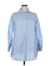 HaoDuoYi Blue 3/4 Sleeve Button-Down Shirt Size XXL - photo 1