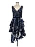 MARCHESA notte 100% Polyester Paisley Blue Cocktail Dress Size 6 - photo 1