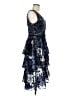 MARCHESA notte 100% Polyester Paisley Blue Cocktail Dress Size 6 - photo 4