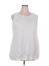 Alfani 100% Rayon Silver Sleeveless Blouse Size 2X - photo 1