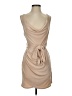 Mable Solid Tan Cocktail Dress Size S - photo 1
