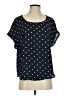 Banana Republic 100% Polyester Polka Dots Black Short Sleeve Blouse Size S - photo 1