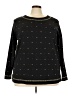 Bechamel 100% Cotton Polka Dots Black Pullover Sweater Size 2X - photo 1