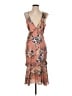 Vone Floral Orange Cocktail Dress Size 4 - photo 1