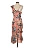 Vone Floral Orange Cocktail Dress Size 4 - photo 2