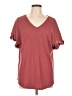 Shein Burgundy Short Sleeve Top Size 12 - photo 1