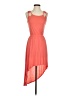 Mine Solid Orange Cocktail Dress Size S - photo 1