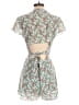 Intermix 100% Silk Floral Teal Blue Romper Size 4 - photo 2