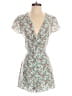 Intermix 100% Silk Floral Teal Blue Romper Size 4 - photo 1