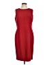 Kasper Solid Red Burgundy Cocktail Dress Size 10 - photo 1