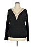 Unbranded 100% Polyester Black Long Sleeve Blouse Size XL (estimated) - photo 1