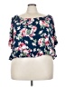 Meraki 100% Rayon Blue 3/4 Sleeve Blouse Size 3X - photo 1