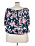 Meraki 100% Rayon Blue 3/4 Sleeve Blouse Size 3X - photo 2