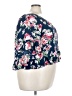 Meraki 100% Rayon Blue 3/4 Sleeve Blouse Size 3X - photo 4