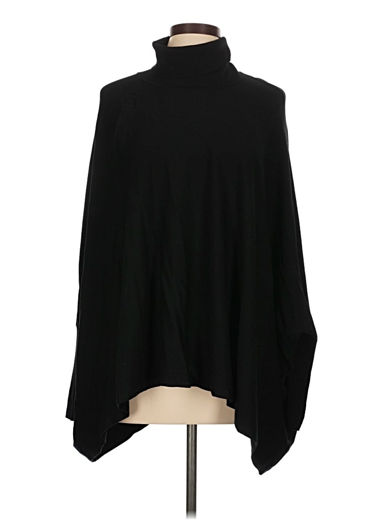 Pre-owned Alfani Poncho In Black