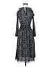 MICHAEL Michael Kors 100% Polyester Animal Print Black Casual Dress Size XS - photo 1