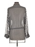 Tommy Hilfiger 100% Polyester Chevron-herringbone Silver Long Sleeve Blouse Size L - photo 2