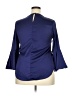 Assorted Brands 100% Polyester Blue Purple 3/4 Sleeve Blouse Size XL - photo 2