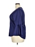 Assorted Brands 100% Polyester Blue Purple 3/4 Sleeve Blouse Size XL - photo 5